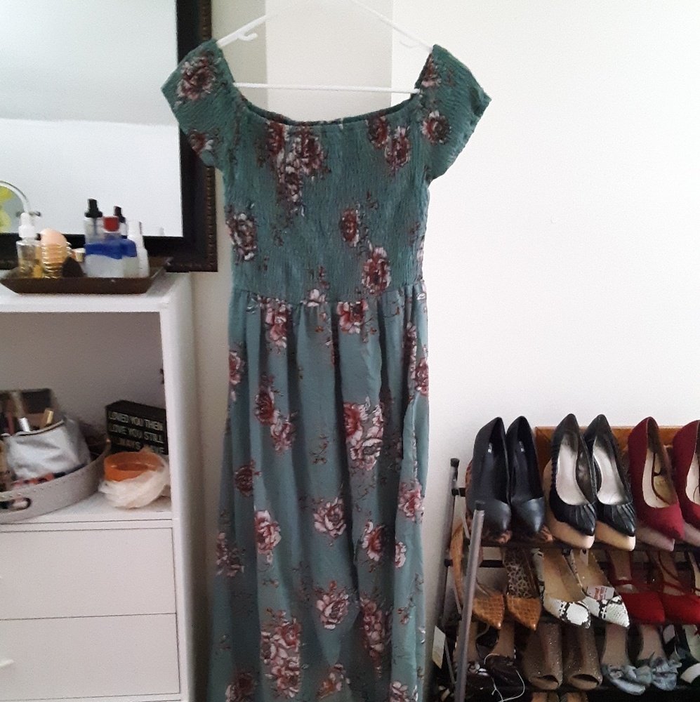 Green floral summer  Dress 💚